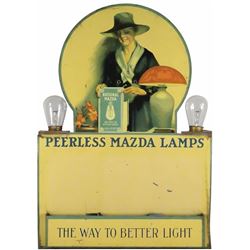 Very Rare Peerless Mazda Lamp Store Display