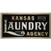 Image 1 : Kansas Steam Laundry Agency Glass Sign
