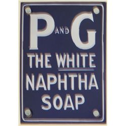 P & G The White Naphtha Soap Porcelain Sign