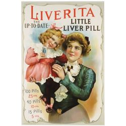 Liverita Little Liver Pill Paper Sign.