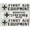 Image 1 : Three Porcelain Green Cross Hospital Signs