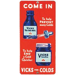Vicks for Colds Porcelain Door Push
