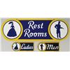 Image 1 : Collection of Porcelain Restroom Signs