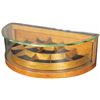 Image 1 : Curved Glass Collar Button Store Display Case