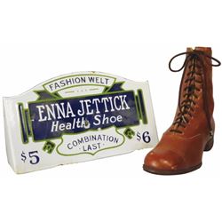 Enna Jettick Health Shoe Porcelain Counter Sign