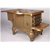 Image 2 : Child's / Doll Cast Iron Copper Flashed Cook Stove