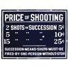 Image 1 : Extremely Rare, Prices for Shooting, Porcelain Sign