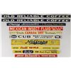 Image 1 : Collection of 10 Country Store Tin Shelf Strips