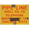 Image 1 : Shell Oil Co. Pipeline Porcelain Sign