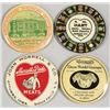Image 1 : Collection of 4 Celluloid Advertising Pocket Mirrors