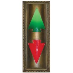 Brass Directional Light Up Elevator Sign
