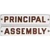 Image 1 : Principal and Assembly Porcelain Signs