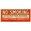 Image 1 : No Smoking Embossed Tin Sign