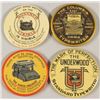 Image 1 : Collection of 4 Celluloid Advertising Pocket Mirrors
