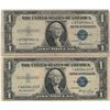 Image 1 : 1935 $1 Star Note Silver Certificate Currency Lot of 2