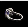 Image 3 : 14KT White Gold 3.26 ctw Tanzanite and Diamond Ring