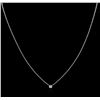 Image 2 : 14KT White Gold 0.09 ctw Diamond Solitaire Necklace