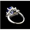 Image 3 : 14KT White Gold 4.14 ctw Tanzanite and Diamond Ring