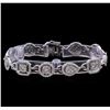 Image 1 : 4.89 ctw Diamond Tennis Bracelet - 14KT White Gold