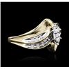 Image 1 : 10KT Yellow Gold 0.10 ctw Diamond Ring