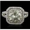 Image 2 : 14KT White Gold 3.99 ctw Diamond Ring