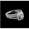 Image 1 : 1.04 ctw Diamond Wedding Ring Set - 14KT White Gold