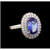 Image 1 : 14KT White Gold 2.51 ctw Tanzanite and Diamond Ring