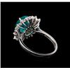 Image 3 : 3.03 ctw Apatite and Diamond Ring - 14KT White Gold