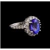 Image 1 : 14KT White Gold 3.43 ctw Tanzanite and Diamond Ring