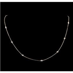 0.36 ctw Diamond Necklace - 14KT White Gold