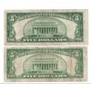 Image 2 : 1934 $5 Silver Certificate Currency Lot of 2