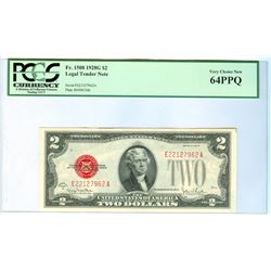 1928G PCGS VCN 64PPQ $2 Red Seal Legal Tender Bank Note