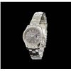 Image 2 : Rolex Stainless Steel Diamond Date Ladies Watch