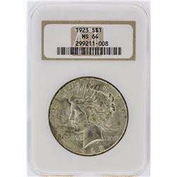 1923 NGC MS64 Peace Silver Dollar