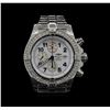 Image 1 : Breitling Stainless Steel 1.80 ctw Diamond Super Avenger Mens Watch