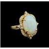 Image 1 : 14KT Yellow Gold 3.79 ctw Opal and Diamond Ring