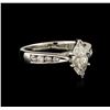 Image 1 : Platinum 0.92 ctw Diamond Ring