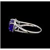 Image 3 : 14KT White Gold 3.07 ctw Tanzanite and Diamond Ring