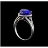 Image 4 : 14KT White Gold 3.07 ctw Tanzanite and Diamond Ring