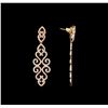 Image 2 : 1.60 ctw Diamond Earrings - 14KT Rose Gold