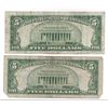 Image 2 : 1934 $5 Silver Certificate Currency Lot of 2