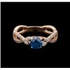 Image 2 : 1.20 ctw Blue Diamond Ring - 14KT Rose Gold