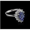 Image 1 : 14KT White Gold 1.66 ctw Tanzanite and Diamond Ring