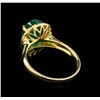 Image 3 : 14KT Yellow Gold 2.68 ctw Emerald and Diamond Ring