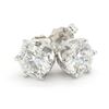 Image 1 : 1.39 ctw Leo Diamond Stud Earrings - 14K White Gold