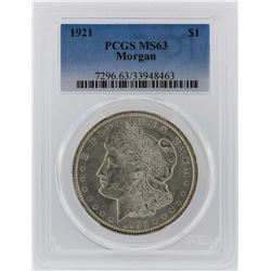 1921 PCGS MS63 Morgan Silver Dollar