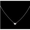 Image 2 : 0.13 ctw Diamond Necklace - 14KT White Gold