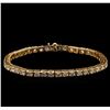 Image 1 : 6.05 ctw Diamond Bracelet - 14KT Yellow Gold
