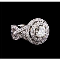 14KT White Gold GIA Certified 3.01 ctw Diamond Ring