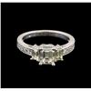 Image 2 : 14KT White Gold EGL USA Certified 1.55 ctw Diamond Ring